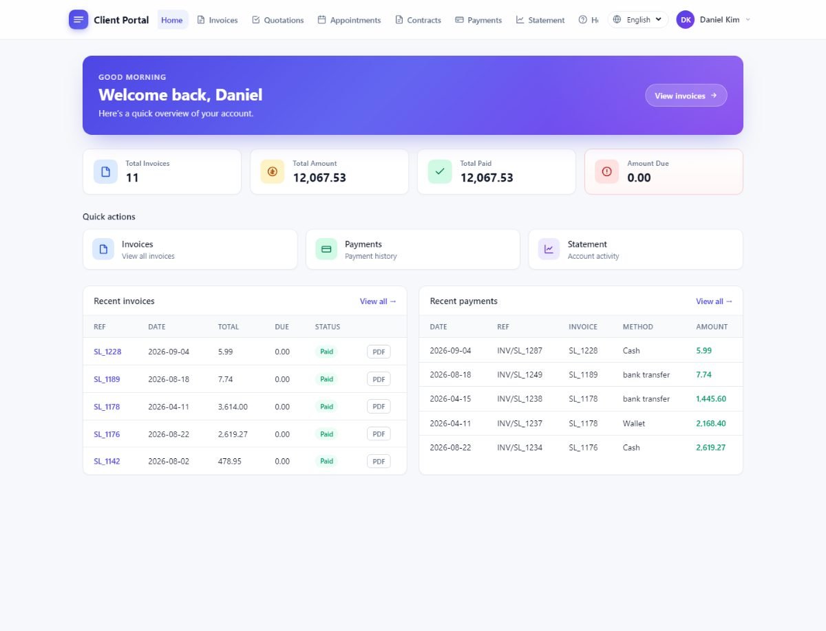 Portal dashboard