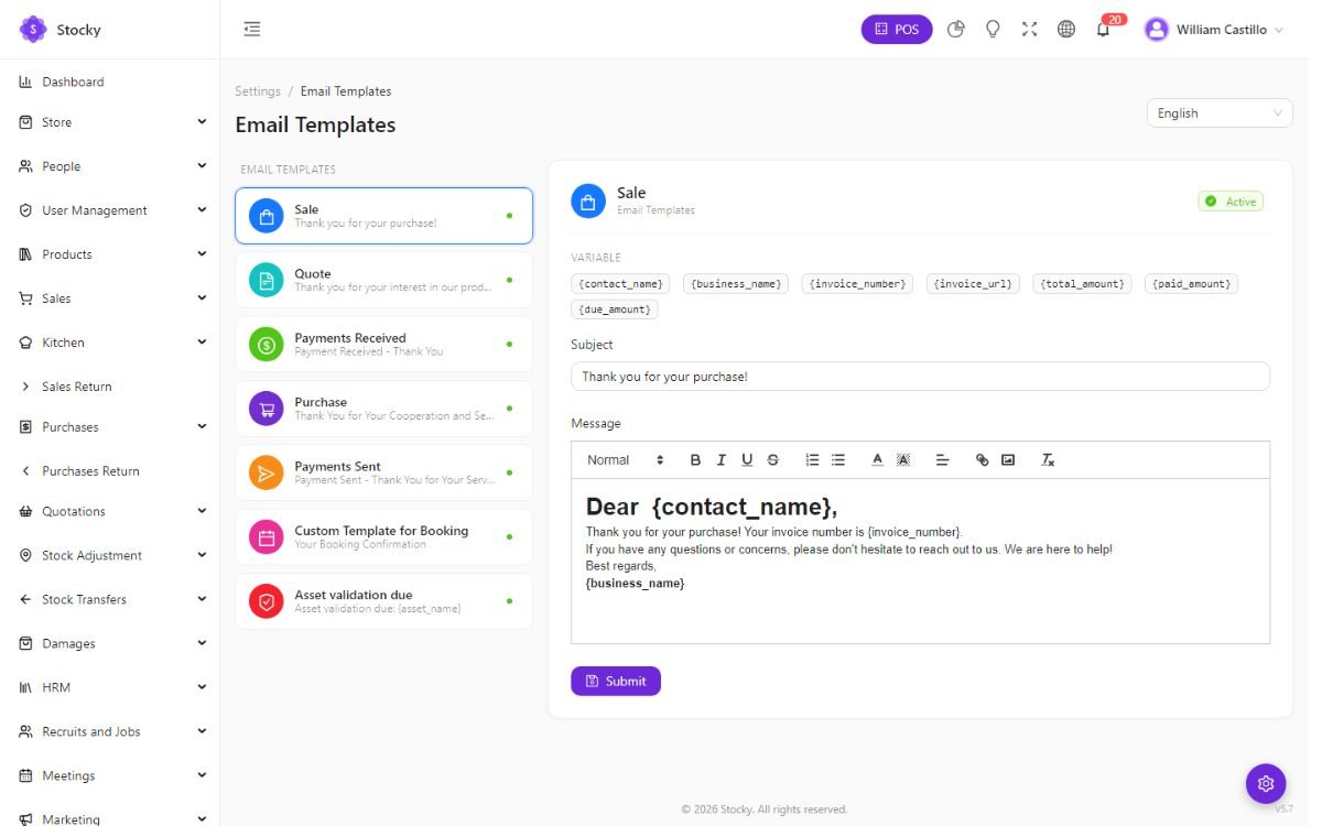 Email templates