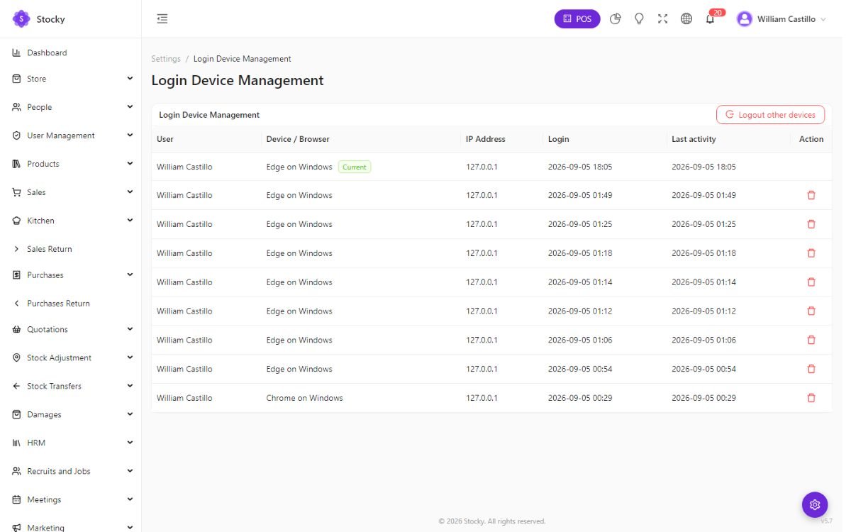 Login devices