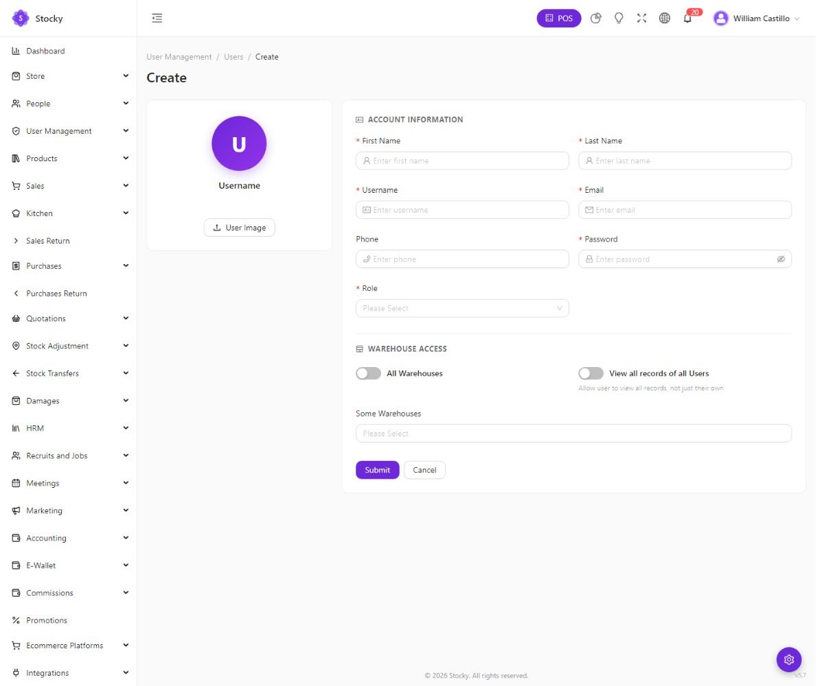 Add user form