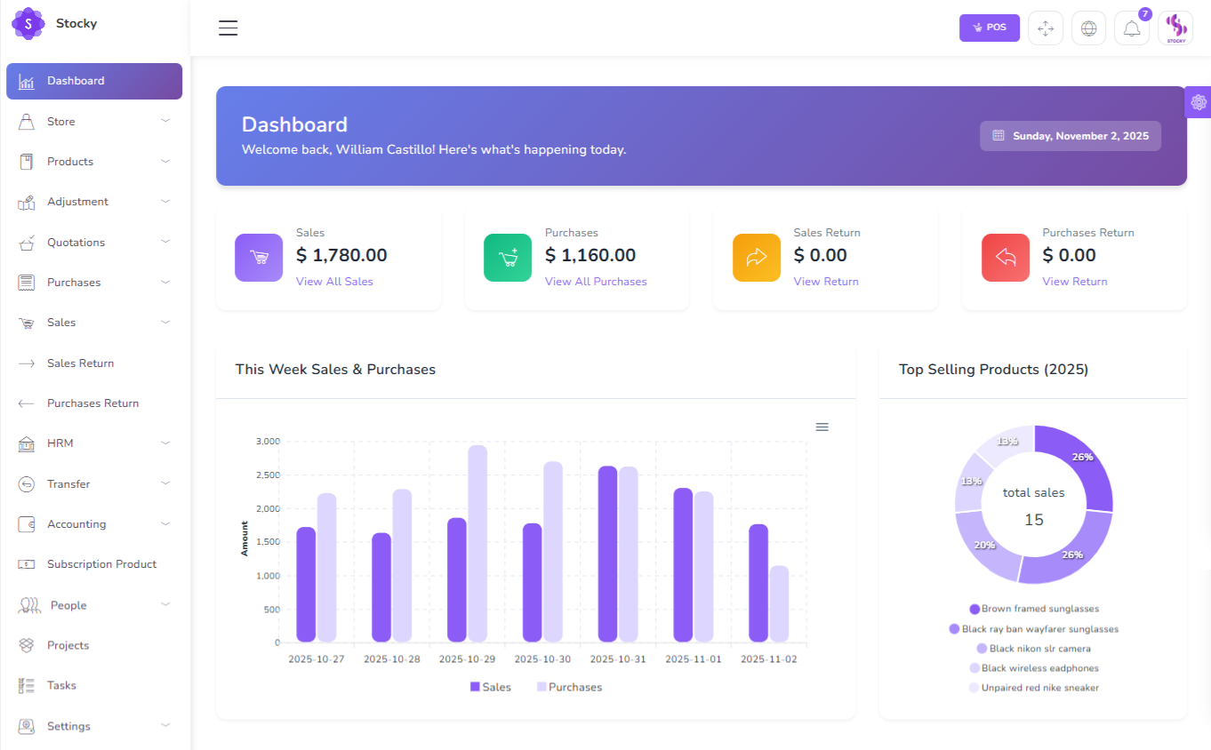 Stocky Dashboard
